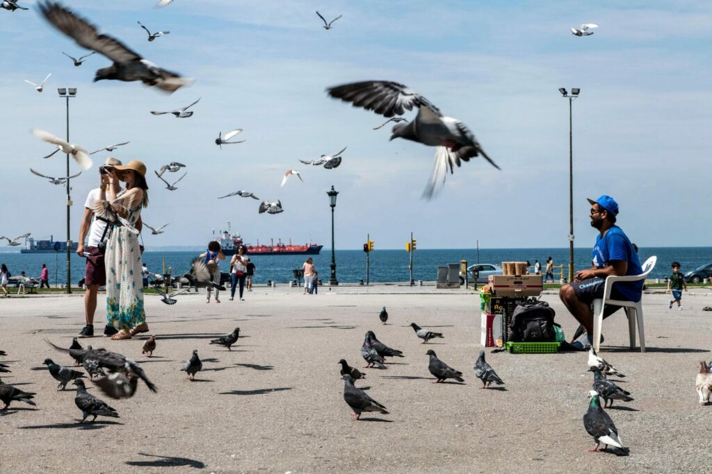 Scene de vie a Thessalonique.